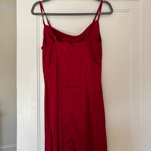 Sans Souci Red Cowl Neck Slip Dress – Size S - Picture 3 of 4